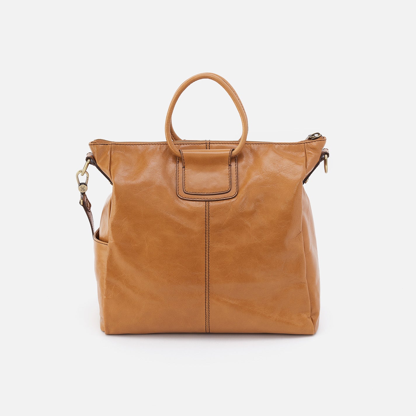 Sheila Large Satchel in Polished Leather - Natural - Image 5