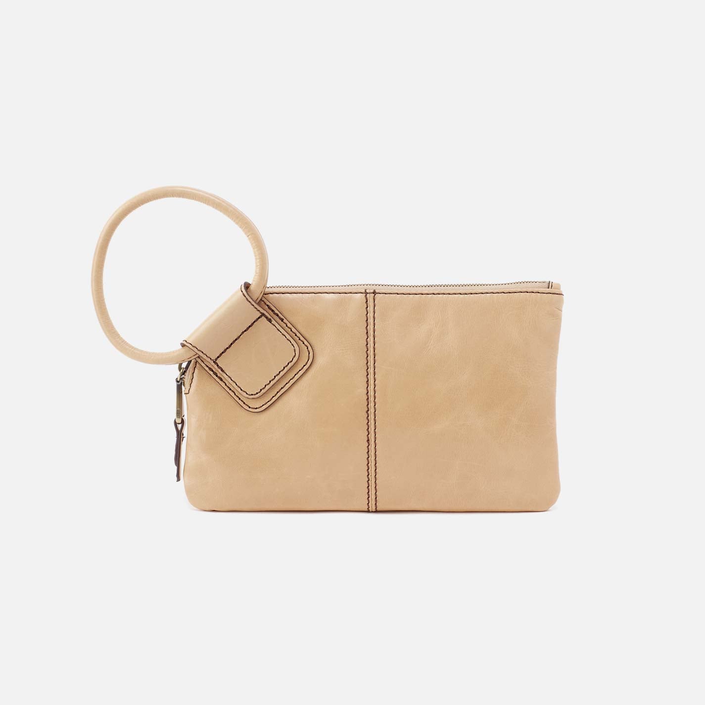 Sable Wristlet in Polished Leather - Desert Sand