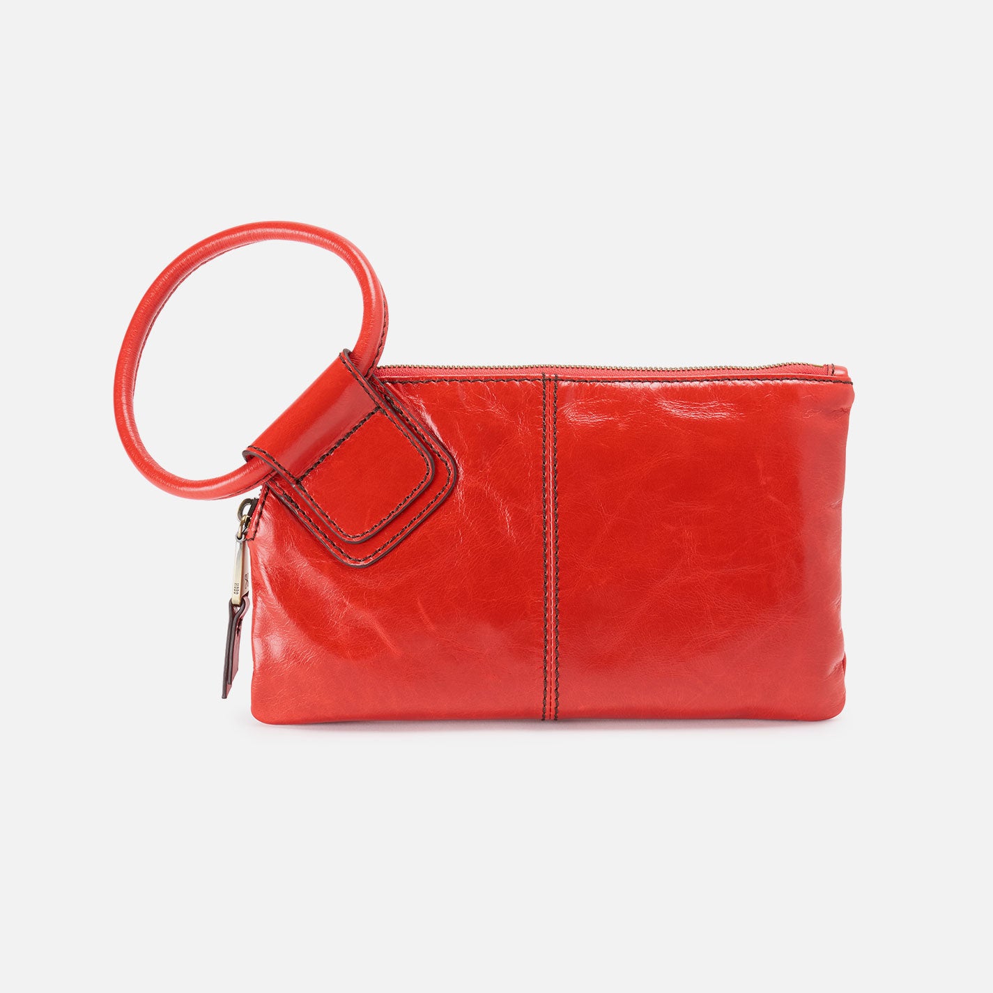 Sable Wristlet In Polished Leather - Grenadine