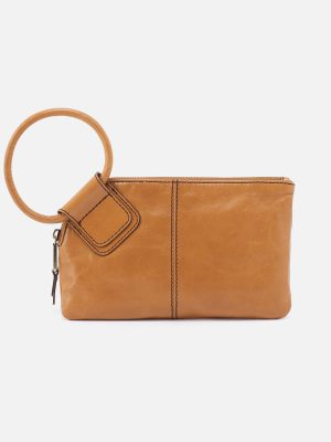 Sable Wristlet in Polished Leather - Natural