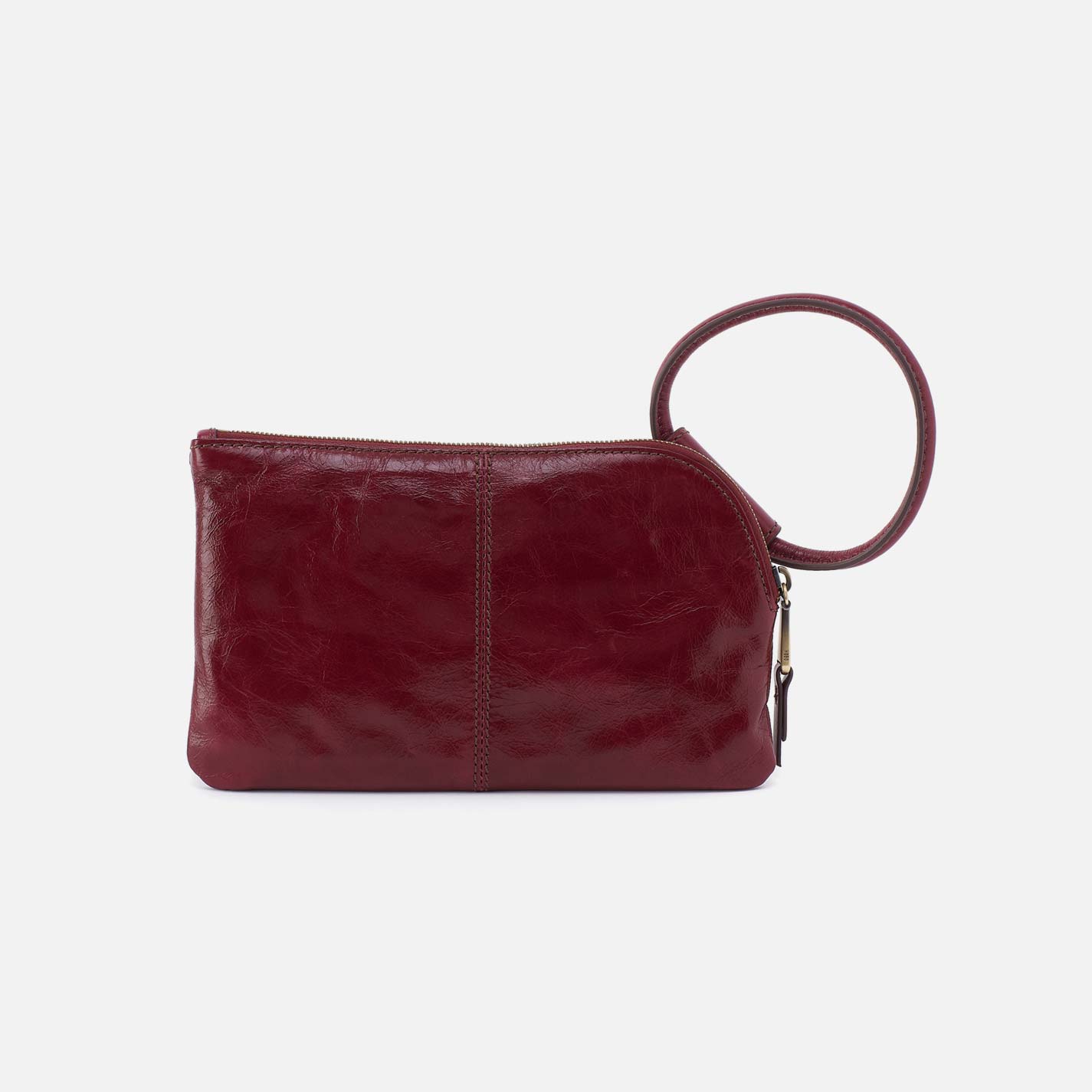 Sable Wristlet in Polished Leather - Saddleberry - Image 4