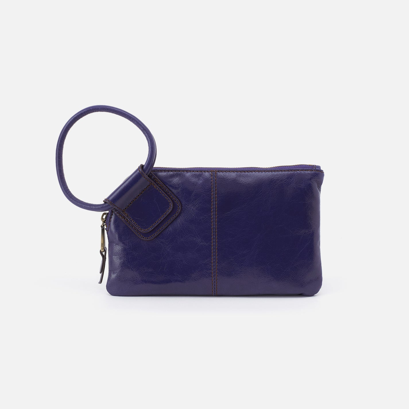 Sable Wristlet in Polished Leather - Winter Violet