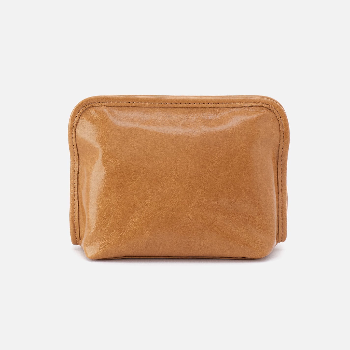 Beauty Cosmetic Pouch in Polished Leather - Natural - Image 3