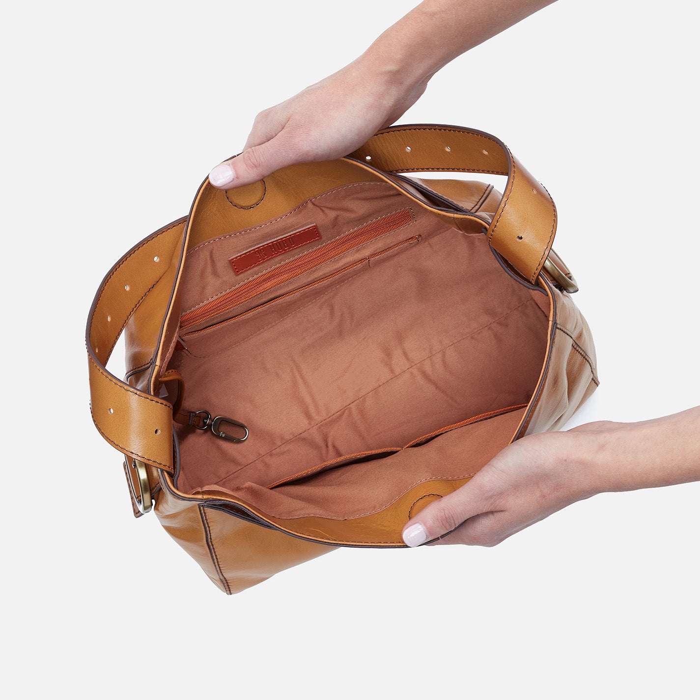 Render Shoulder Bag In Polished Leather - Natural - Image 3