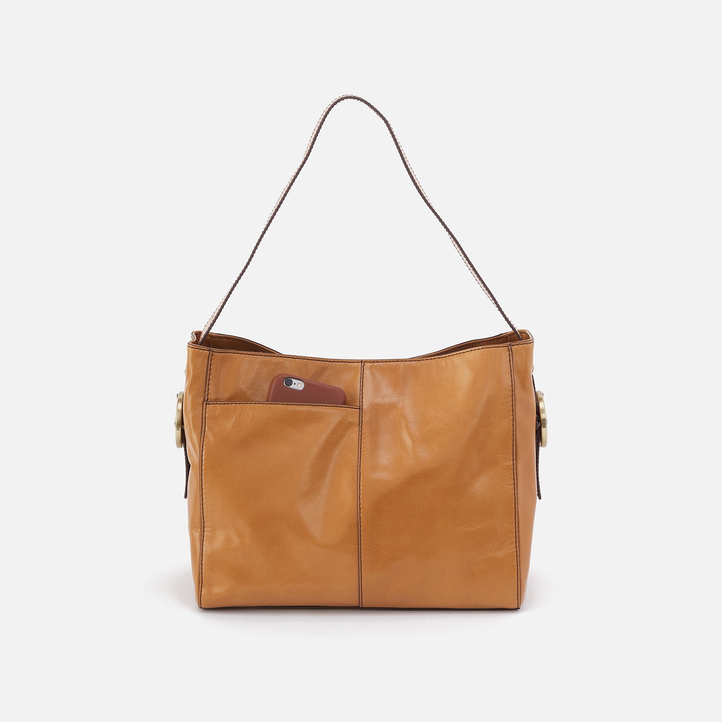 Render Shoulder Bag In Polished Leather - Natural - Image 4