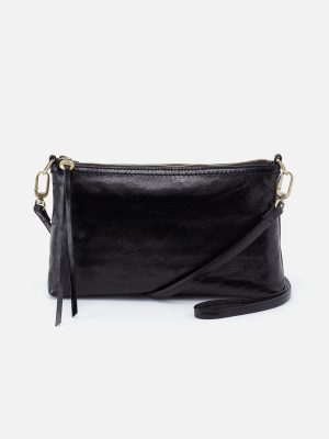 Darcy Crossbody in Polished Leather - Black