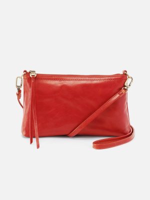 Darcy Crossbody In Polished Leather - Grenadine