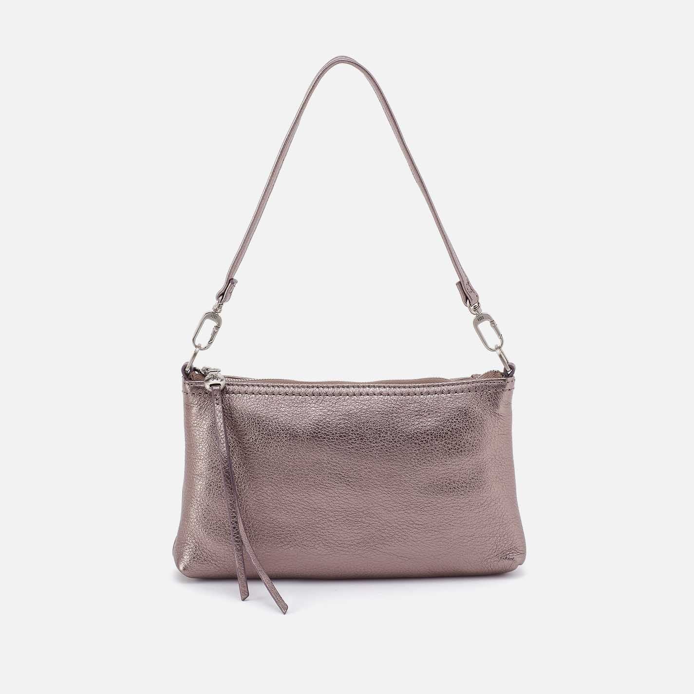 Darcy Crossbody in Metallic Leather - Pewter Spur - Image 7
