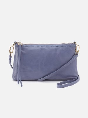 Darcy Crossbody In Polished Leather - Sky Blue