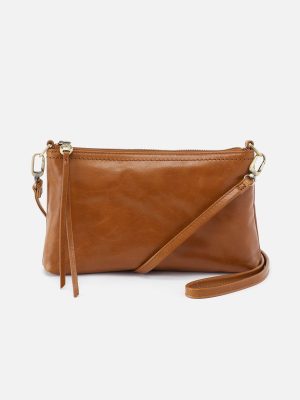 Darcy Crossbody in Polished Leather - Truffle