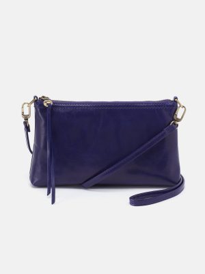 Darcy Crossbody in Polished Leather - Winter Violet