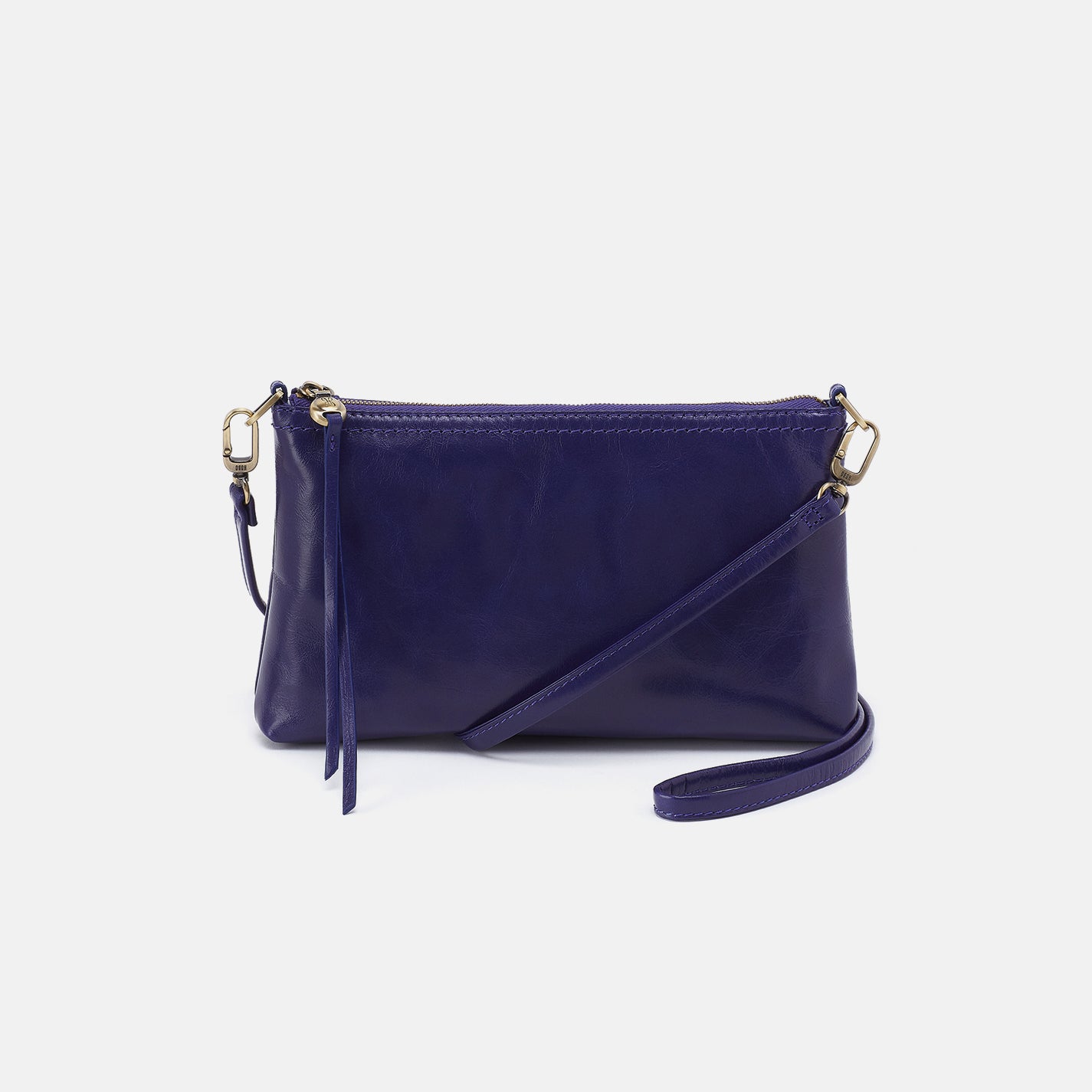 Darcy Crossbody in Polished Leather - Winter Violet