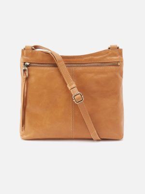 Cambel Crossbody In Polished Leather - Natural