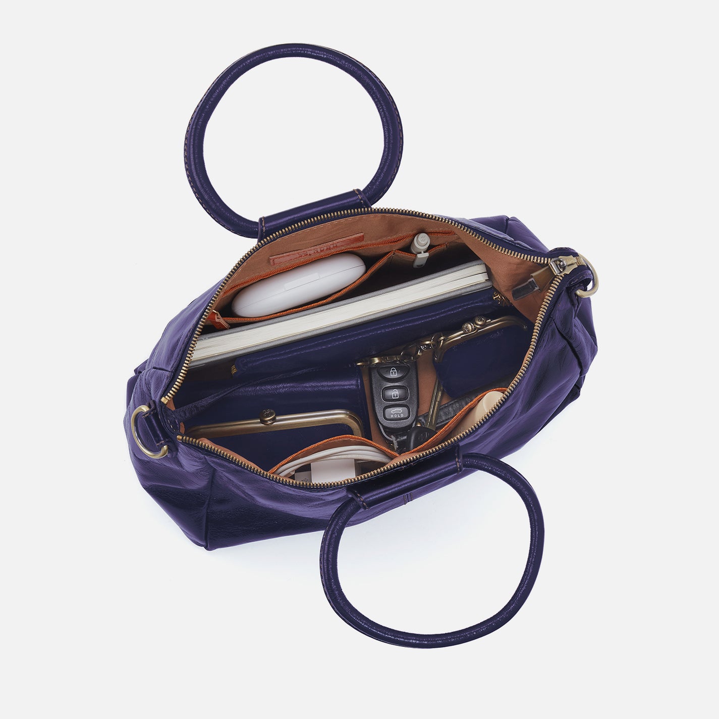 Sheila Medium Satchel in Polished Leather - Winter Violet - Image 4