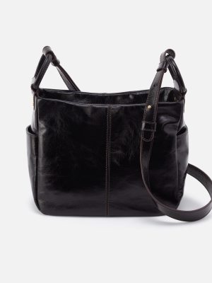 Sheila Crossbody In Polished Leather - Black