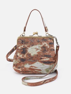 Alba Crossbody In Printed Leather - Coastal Canyon
