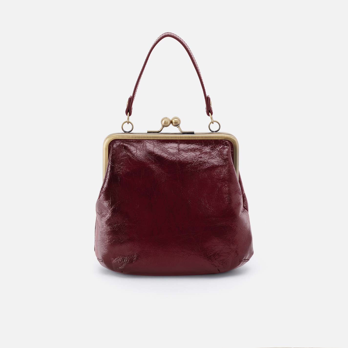 Alba Crossbody in Polished Leather - Saddleberry - Image 5