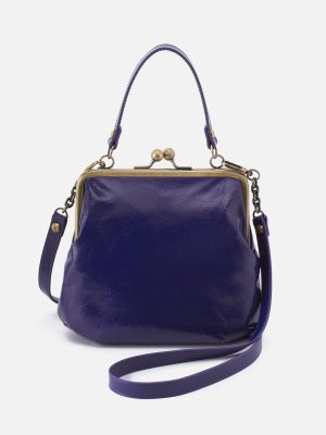 Alba Crossbody in Polished Leather - Winter Violet