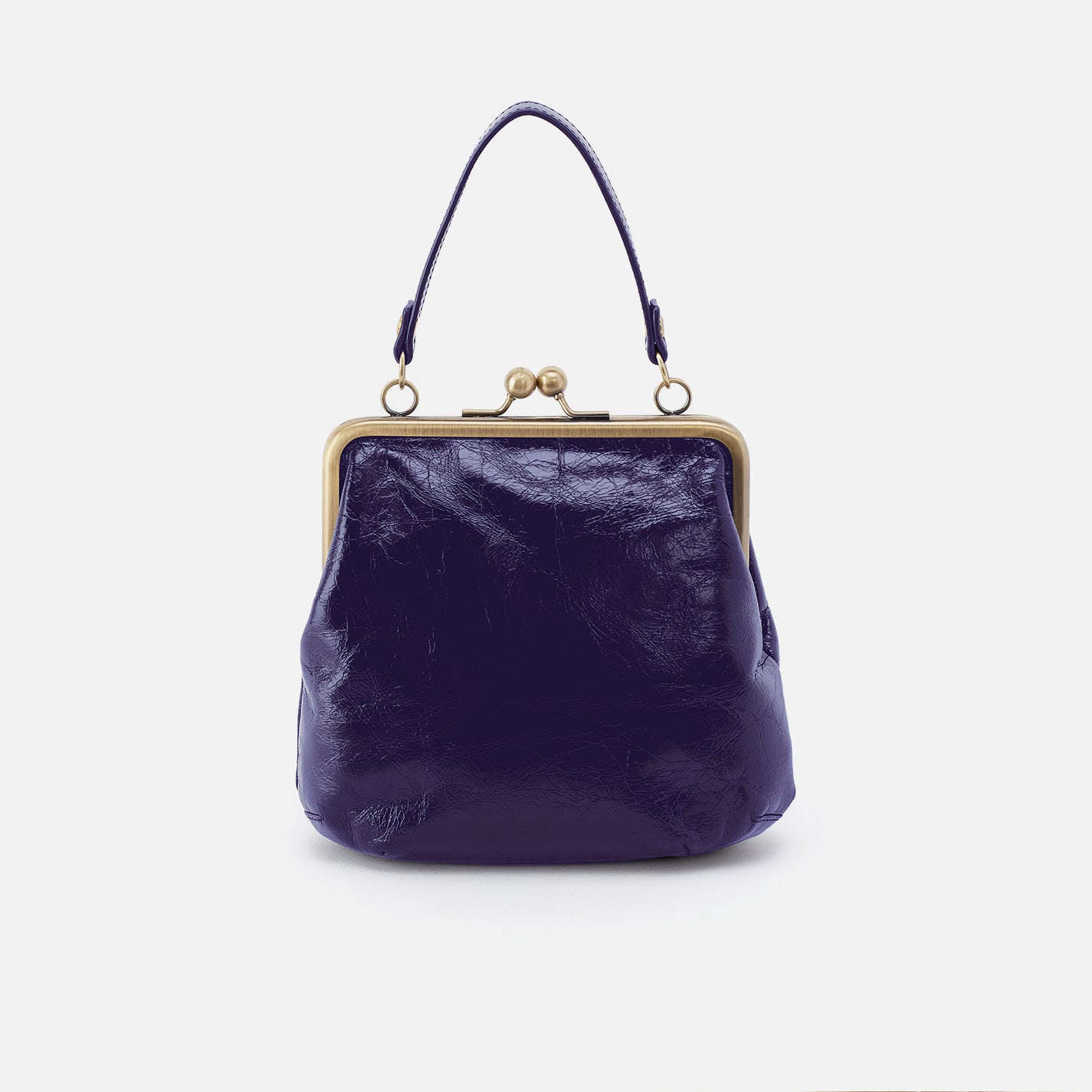 Alba Crossbody in Polished Leather - Winter Violet - Image 6