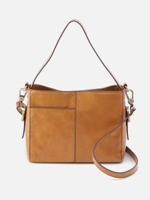 Render Small Crossbody In Polished Leather - Natural