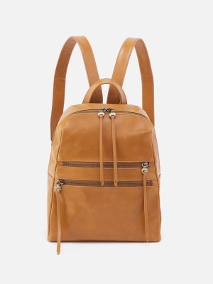 Billie Backpack In Polished Leather - Natural
