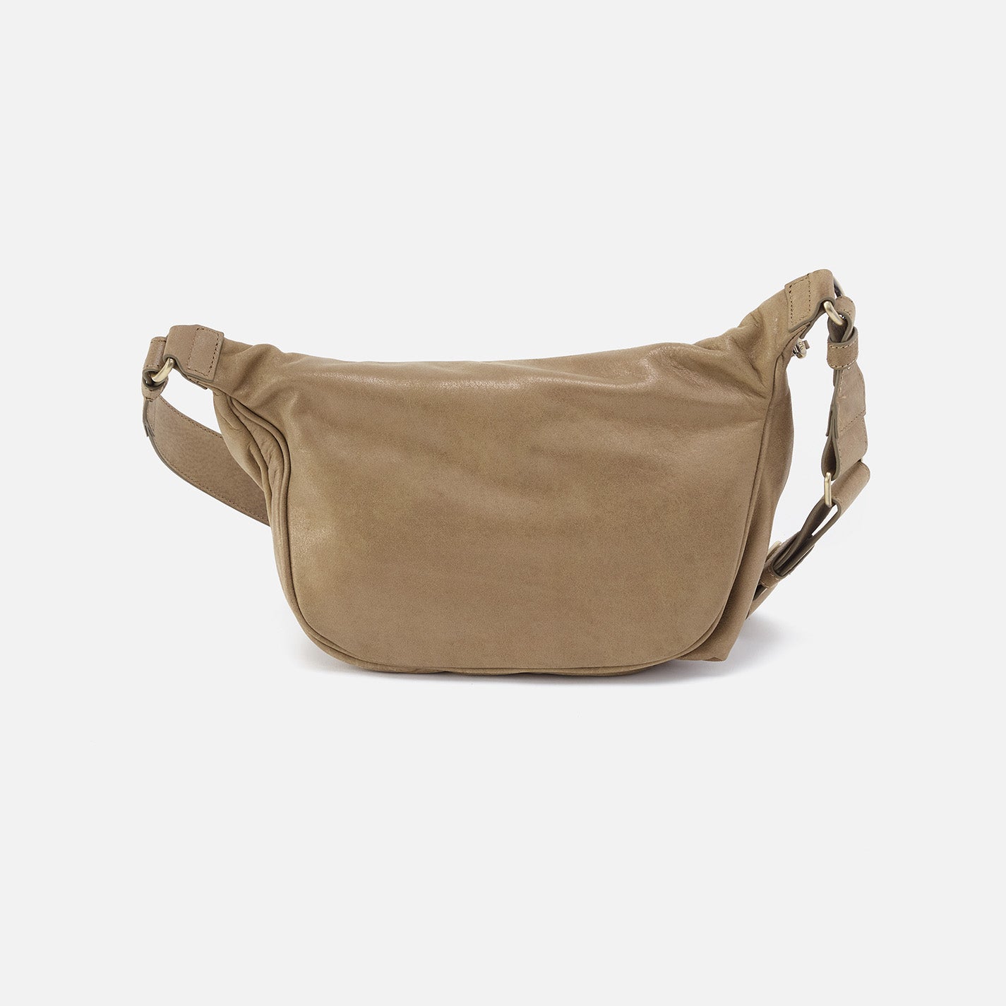 Via Belt Bag Sling In Metallic Leather - Burnished Sage - Image 4