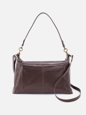 Avon Shoulder Bag in Polished Leather - Hearthstone