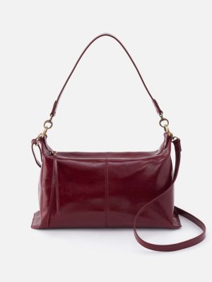 Avon Shoulder Bag in Polished Leather - Saddleberry