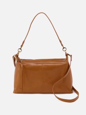 Avon Shoulder Bag in Polished Leather - Truffle
