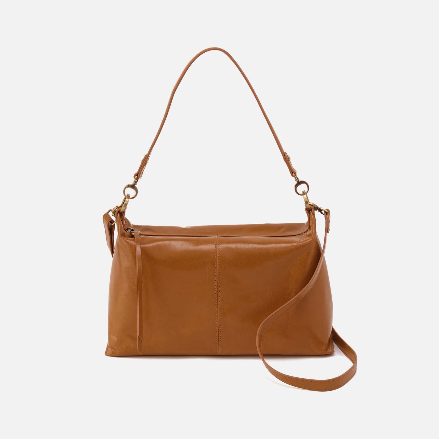 Avon Shoulder Bag in Polished Leather - Truffle