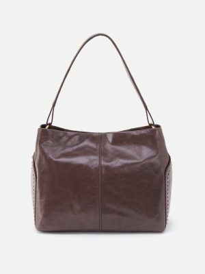Seneca Shoulder Bag in Polished Leather - Hearthstone
