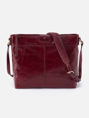 Romy Medium Crossbody in Polished Leather - Saddleberry