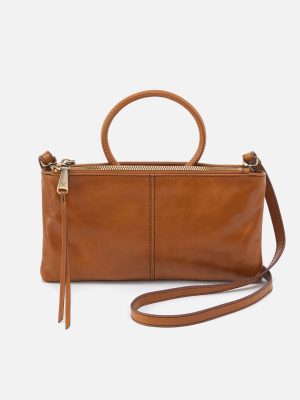 Sable Crossbody in Polished Leather - Truffle
