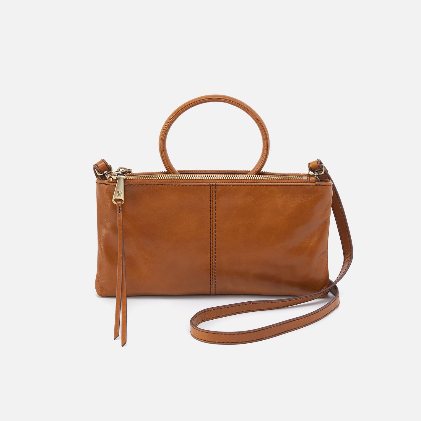 Sable Crossbody in Polished Leather - Truffle