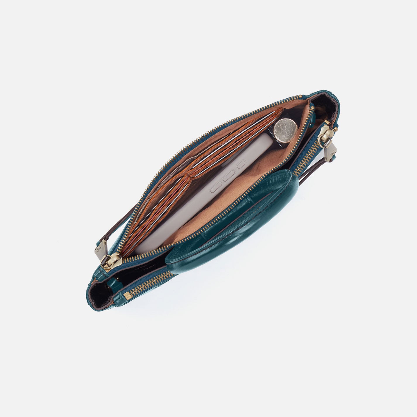 Sable Crossbody in Polished Leather - Wild Bluegrass - Image 3