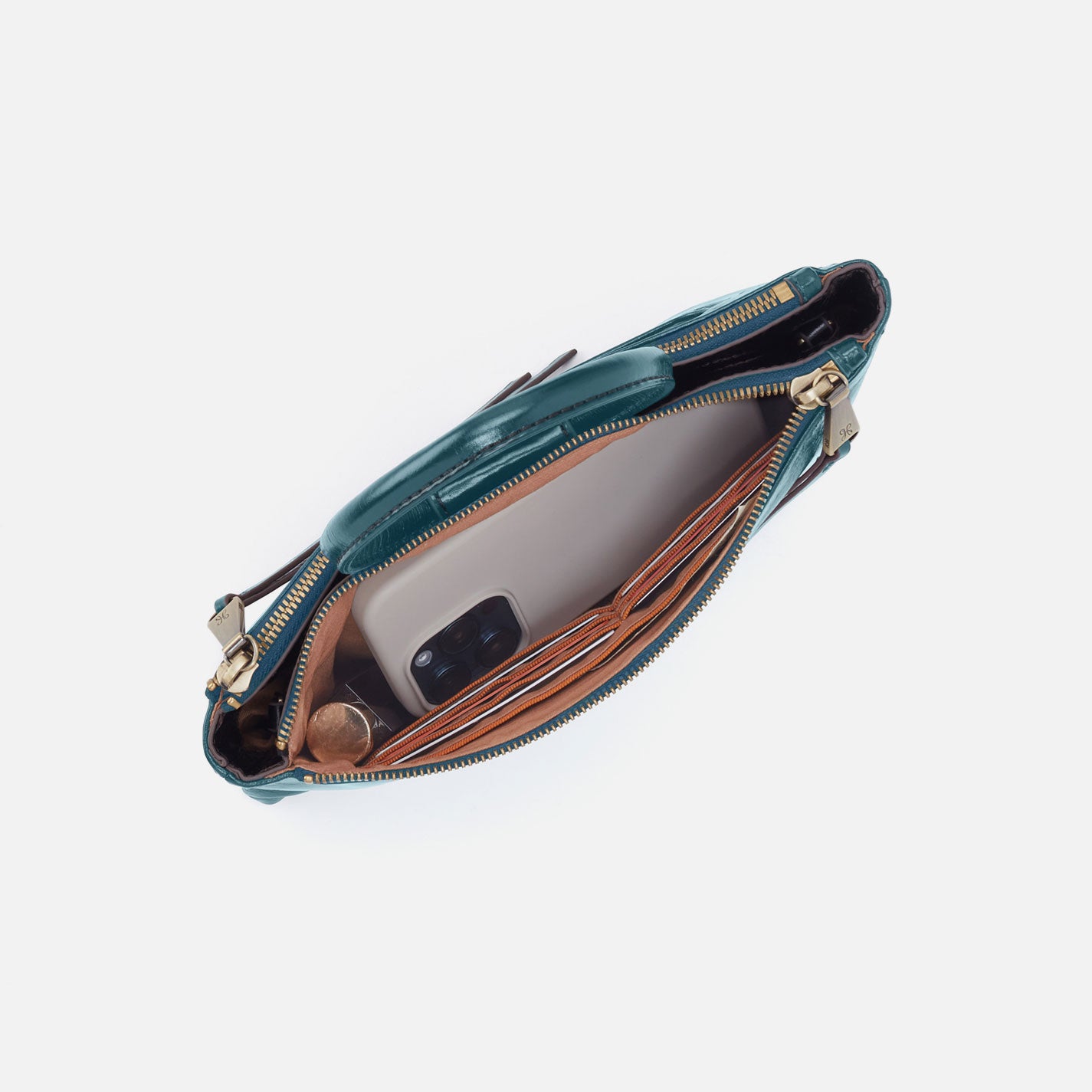 Sable Crossbody in Polished Leather - Wild Bluegrass - Image 4