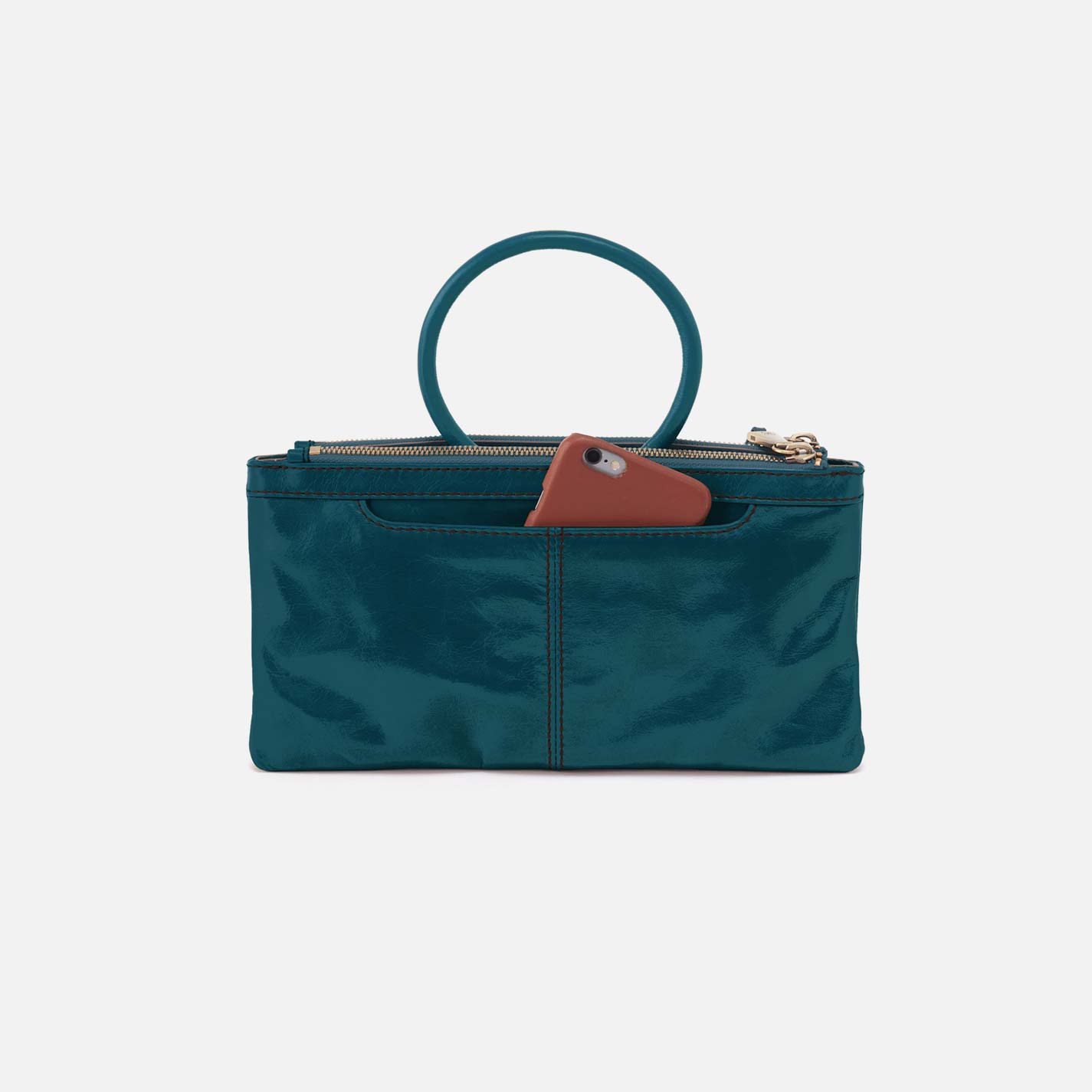 Sable Crossbody in Polished Leather - Wild Bluegrass - Image 6