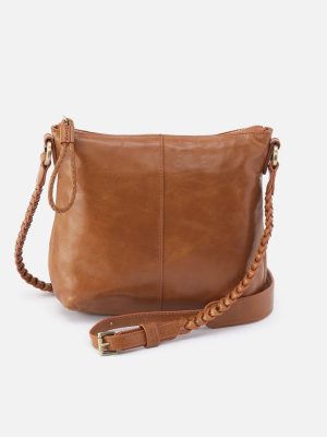 Lasso Medium Crossbody in Polished Leather - Truffle
