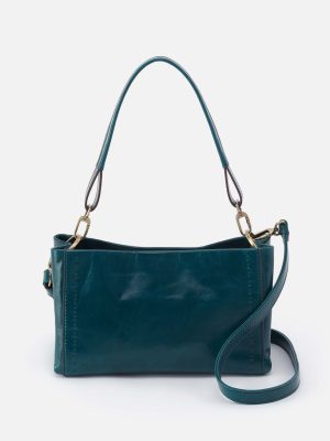 Seneca Shoulder Crossbody in Polished Leather - Wild Bluegrass