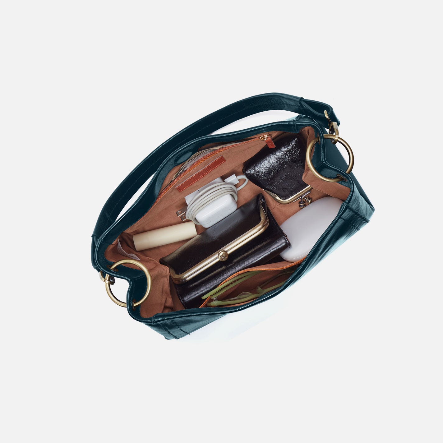Seneca Shoulder Crossbody in Polished Leather - Wild Bluegrass - Image 3