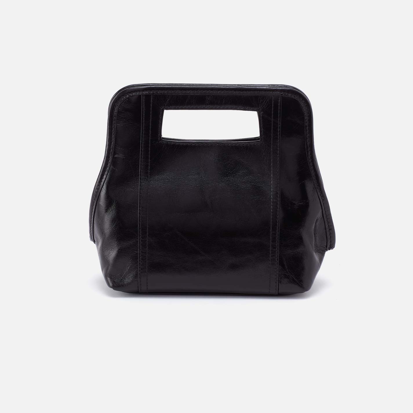 Ace Crossbody in Polished Leather - Black - Image 5