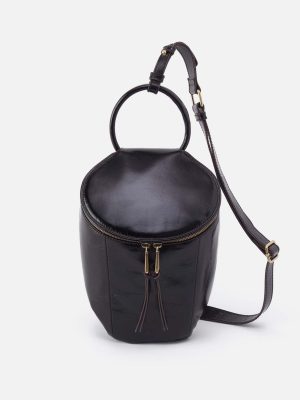 Sheila Sling in Polished Leather - Black