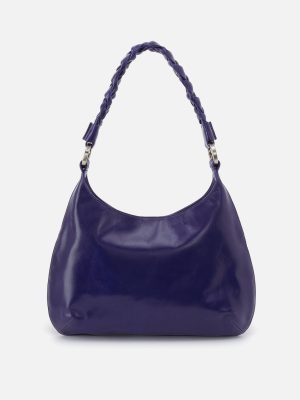 Madison Shoulder in Polished Leather - Winter Violet