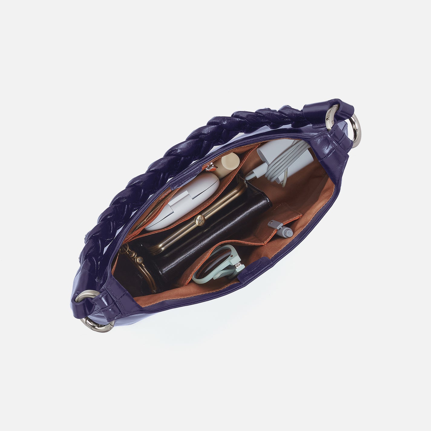 Madison Shoulder in Polished Leather - Winter Violet - Image 4