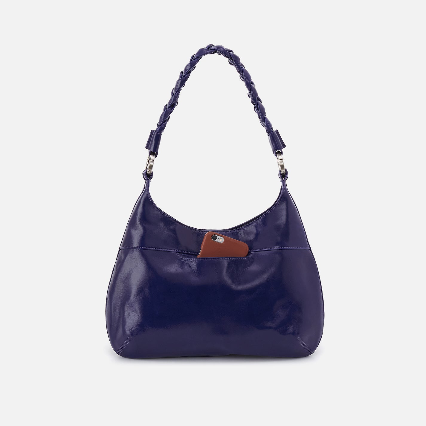 Madison Shoulder in Polished Leather - Winter Violet - Image 5