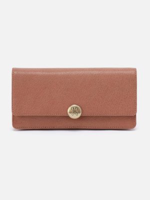 Hutton Large Wallet in Micrograin Leather - Glazed Donut