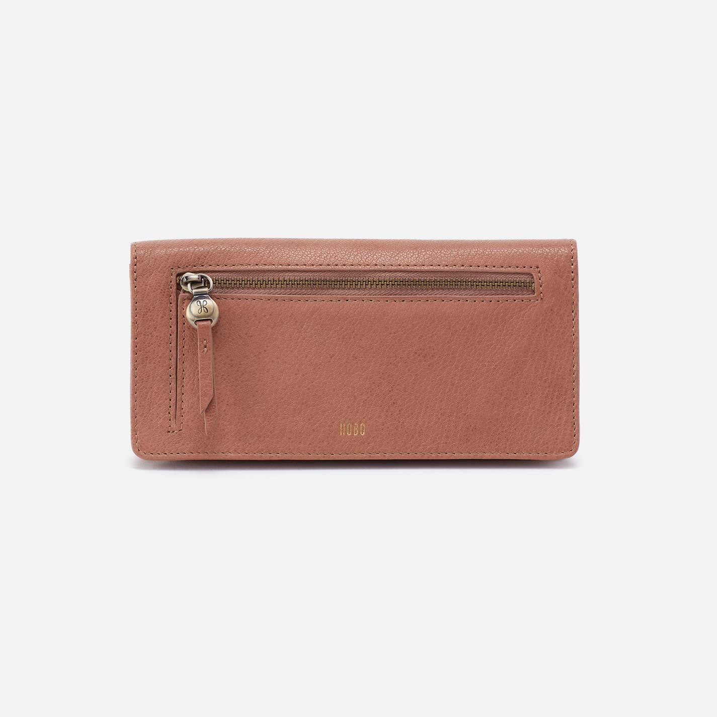 Hutton Large Wallet in Micrograin Leather - Glazed Donut - Image 4