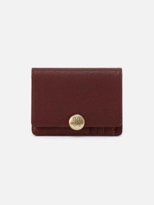 Hutton Small Wallet in Micrograin Leather - Brown Bear
