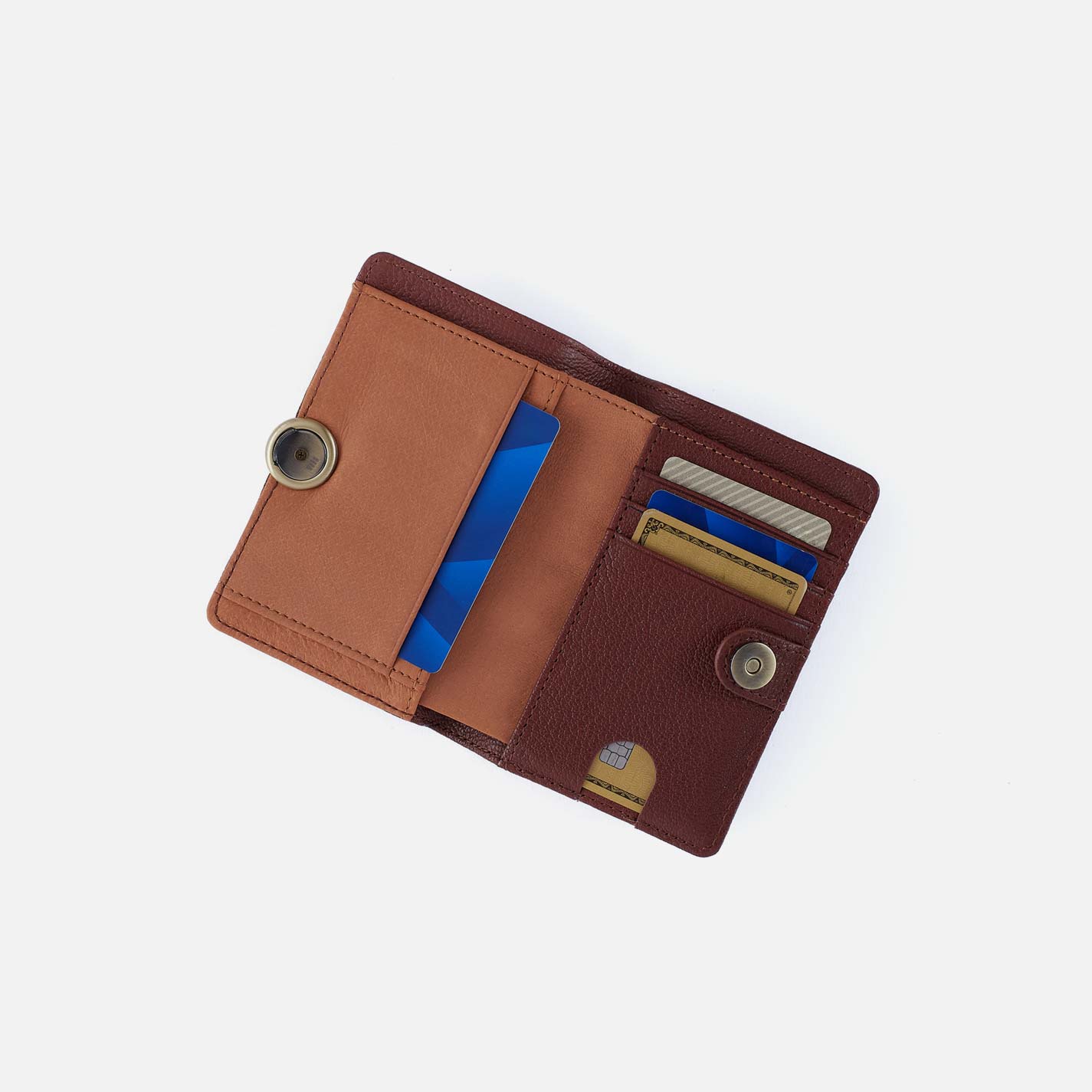 Hutton Small Wallet in Micrograin Leather - Brown Bear - Image 3