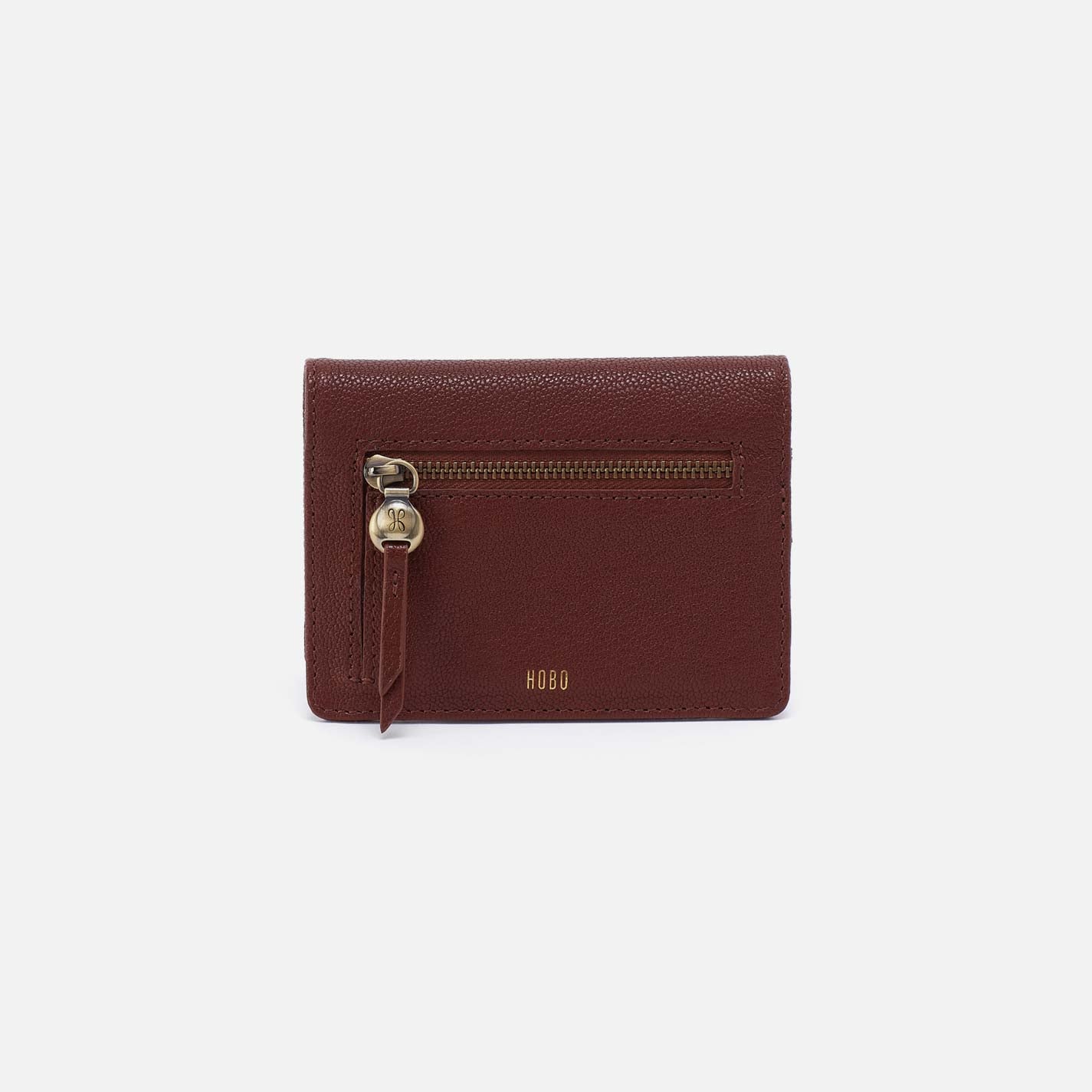 Hutton Small Wallet in Micrograin Leather - Brown Bear - Image 4